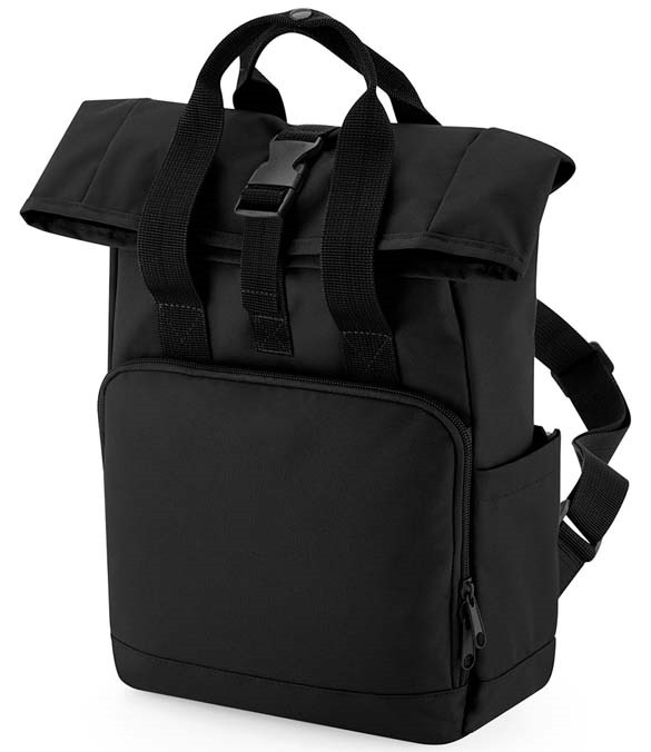 BagBase Recycled Mini Twin Handle Roll-Top Backpack