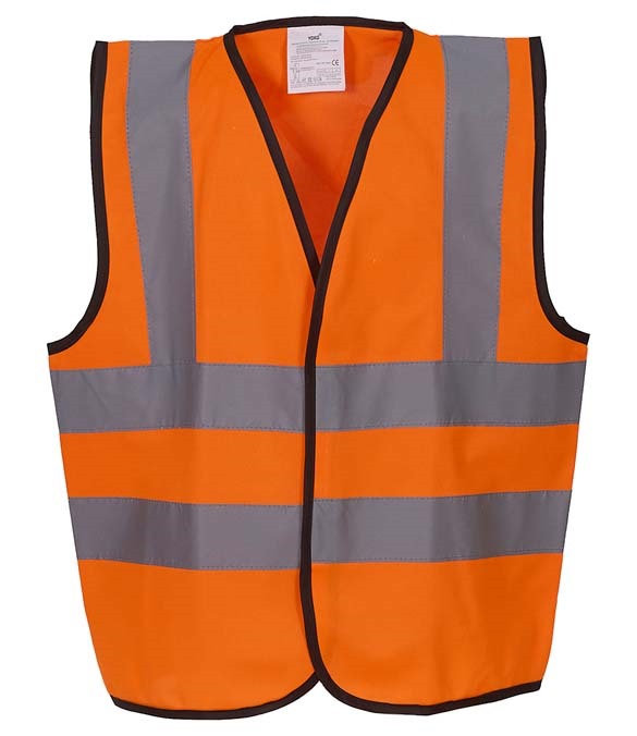 Yoko Kids Hi-Vis Two Band and Braces Waistcoat